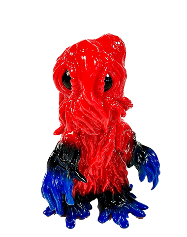 CCP Final Stage Hedorah/Smog Monster Fully Grown, RED/Black/Blue- 5" tall