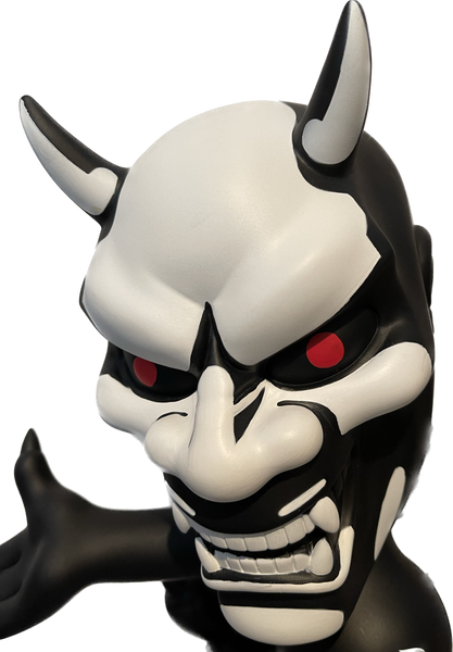 MVH Mascot, Mutant Vinyl HARDCORE, Devil in Black and White, about 2 feet Tall