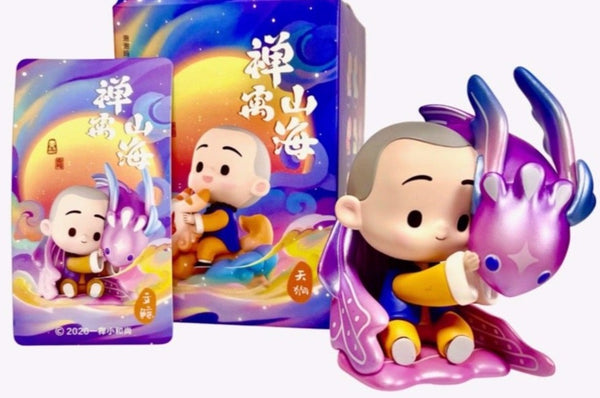 Little Zen Monk #6 Interpretation, By Bejing Pop Mart,  3"- 4" Tall, Vinyl Resin Blind Box Figurine
