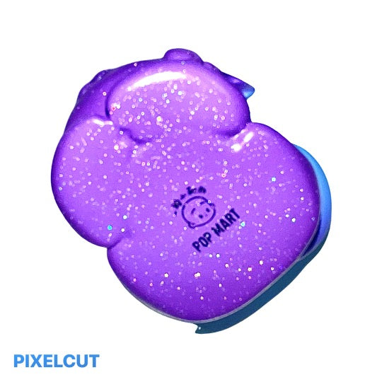 Little Zen Monk #3, Glittery Purple Ride, By Bejing Pop Mart,  3"- 4" Tall, Vinyl Resin Blind Box Figurine