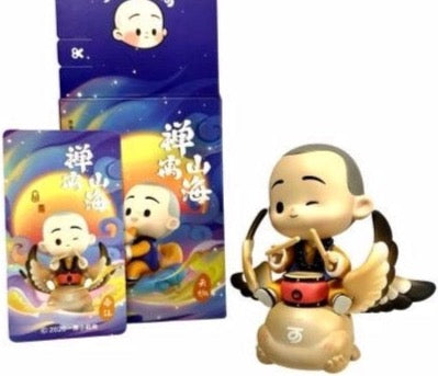 Little Zen Monk #9 Enemy General, By Bejing Pop Mart,  3"- 4" Tall, Vinyl Resin Blind Box Figurine