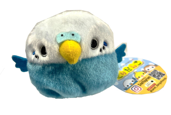 BIRD Small BLUE/WHITE, no chain.  By Sanei in Japan  3" X 3"