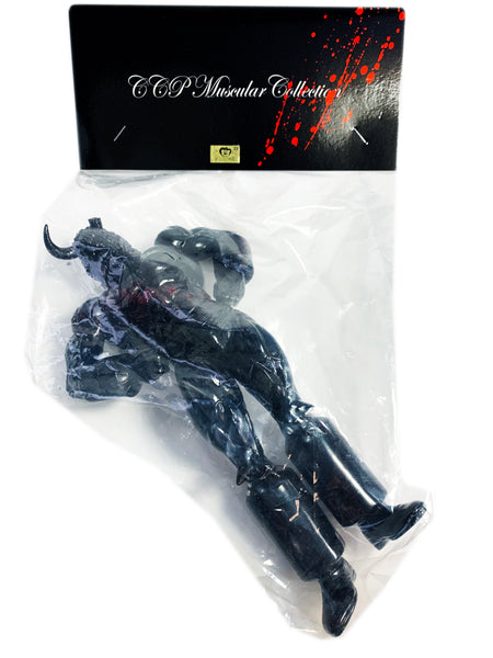 CCP "Character Contents Production" 2002 Boxed Set of: Warsman and BuffaloMan, 2 Black Vinyl Figures and a Medium Black T-Shirt Made By Monster