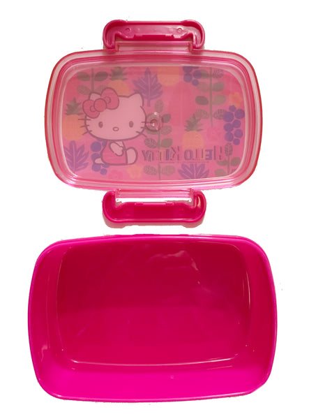 Hello Kitty Pineapple Decorated, Small, Lunch Container, 7"x 5"x 2.5"