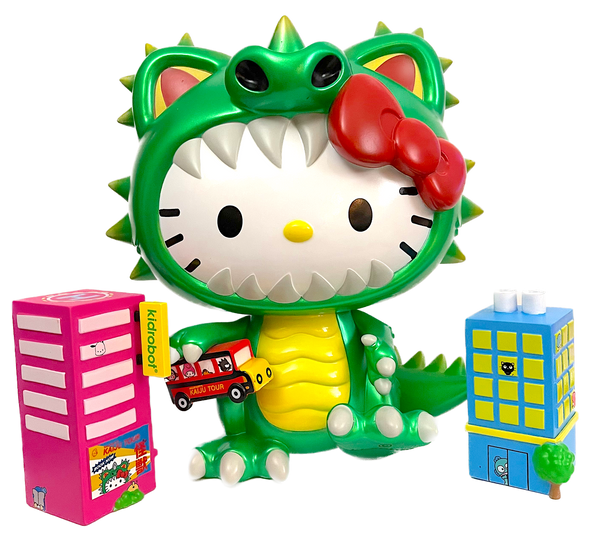 Hello Kitty Collectible Art Figure, By KidRobot, 8" Tall, Kaiju Cosplay Edition