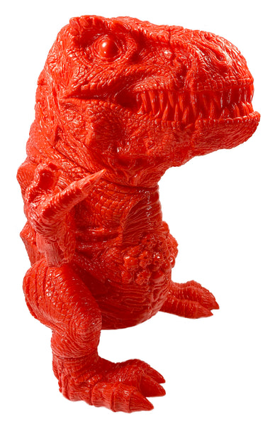 ROTTEN REX by James Groman, Signed in 2019, Unpainted, Red Vinyl, 12+" Tall - Out of Production.