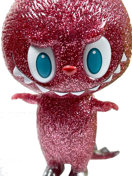 Labubu/Zimomo, The Little Monsters Series 3, Open Blind Box Red w/Glitter Vinyl Mini Figure, 3" Tall