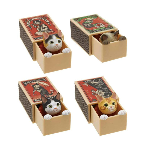 Matchbox Cat, Black and White, Open Blind Box Vinyl Mini Figure, 1" Tall x 2"long