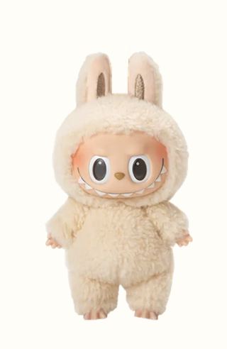 Labubu Macaron, Soy Milk, Genuine,100% Authentic PopMart Plush Keychain, 7" Tall