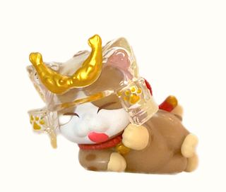 *Samurai Cat Tan With Stripes, Eyes Closed Tongue Out