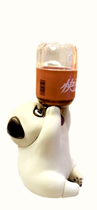 Pug drinking 2 liters of cola