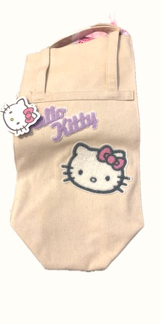 Hello Kitty Wine Bottle Pouch / Lunch Bag. Canvas. Waterproof.