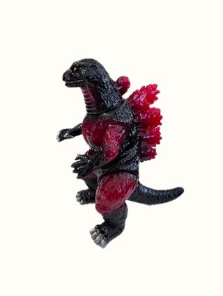 *CCP GODZILLA, Burning, MIDDLE SIZE, 5.25" Tall, Bag and Header included, BlackPaint, Red Vinyl.