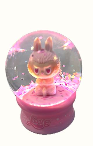 Labubu Lighted Star Globe, LOVE, (Pink)