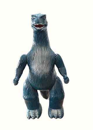 Godzilla, Vintage Marusan, 9" Green Vinyl with metallic blue/green sprays 1999