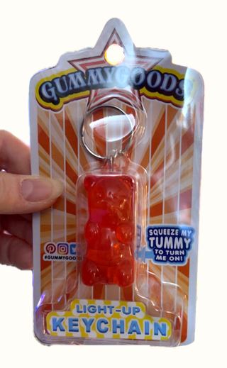 *GummyGoods  Gummy Bear, Red, Light Up Keychain collectible