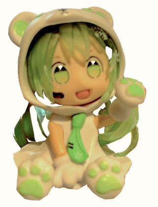 Anime Polar Bear, Cosplay Girl, Green collectible