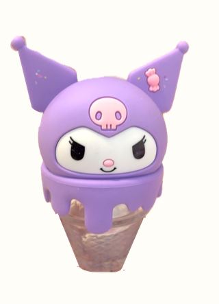 Kuromi Glass Ice Cream Dish with Silicon Cover collectible