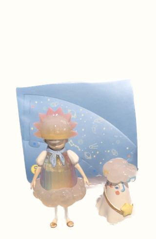 Zu pi Girl and her Spooky Boo collectible