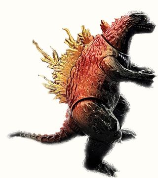 *CCP BURNING GODZILLA, MIDDLE SIZE, 5.25" Tall collectible