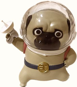 *Bazahey (DOG) & Wuhuang (CAT) Roaming the Galaxy! CAPTAIN PUG - by 52Toys