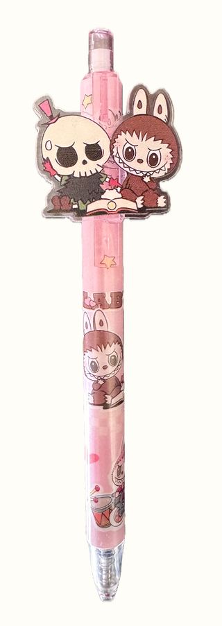 Labubu#2 Click Top, Fine Point, Black Ink, Gel Pen For Fine Writing Or Sketching. Labubu with Tycoco. collectible