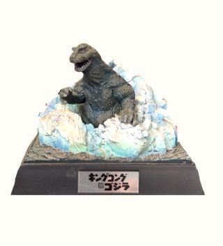 Godzilla 1962 Emerging from a  3" Square Glacier Diorama collectible