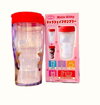 Hello Kitty beverage holder with interior the Shape of Hello Kitty collectible