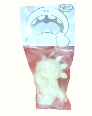 Grape Brain Axotol GID, Sofubi, Glows in the dark collectible