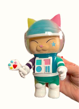 Shonside Space Cat Rainbow Pastel Green, Glows In The Dark collectible