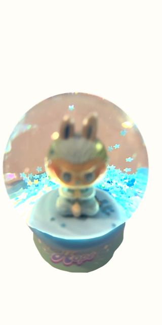 Labubu Lighted Star Globe, HOPE, (blue) collectible