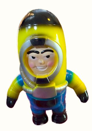 Angel Abby Spaceman/blk top, Sofvi/Sofubi, 6" Tall collectible