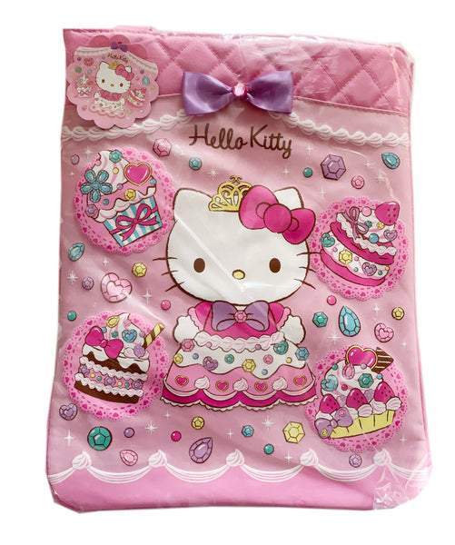 Hello Kitty Party Cake Decorated Tote, Made of Thick, Soft, Padded, Quilted, Fabric, 11"x 14"