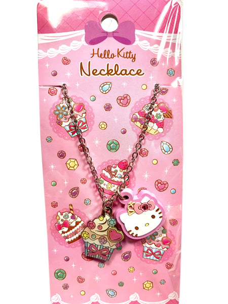 Hello Kitty Necklaces, 3 Designs, Soft Hello Kitty Face and Enameled Charm Hang From a 20" Adjustable Silver-tone Chain