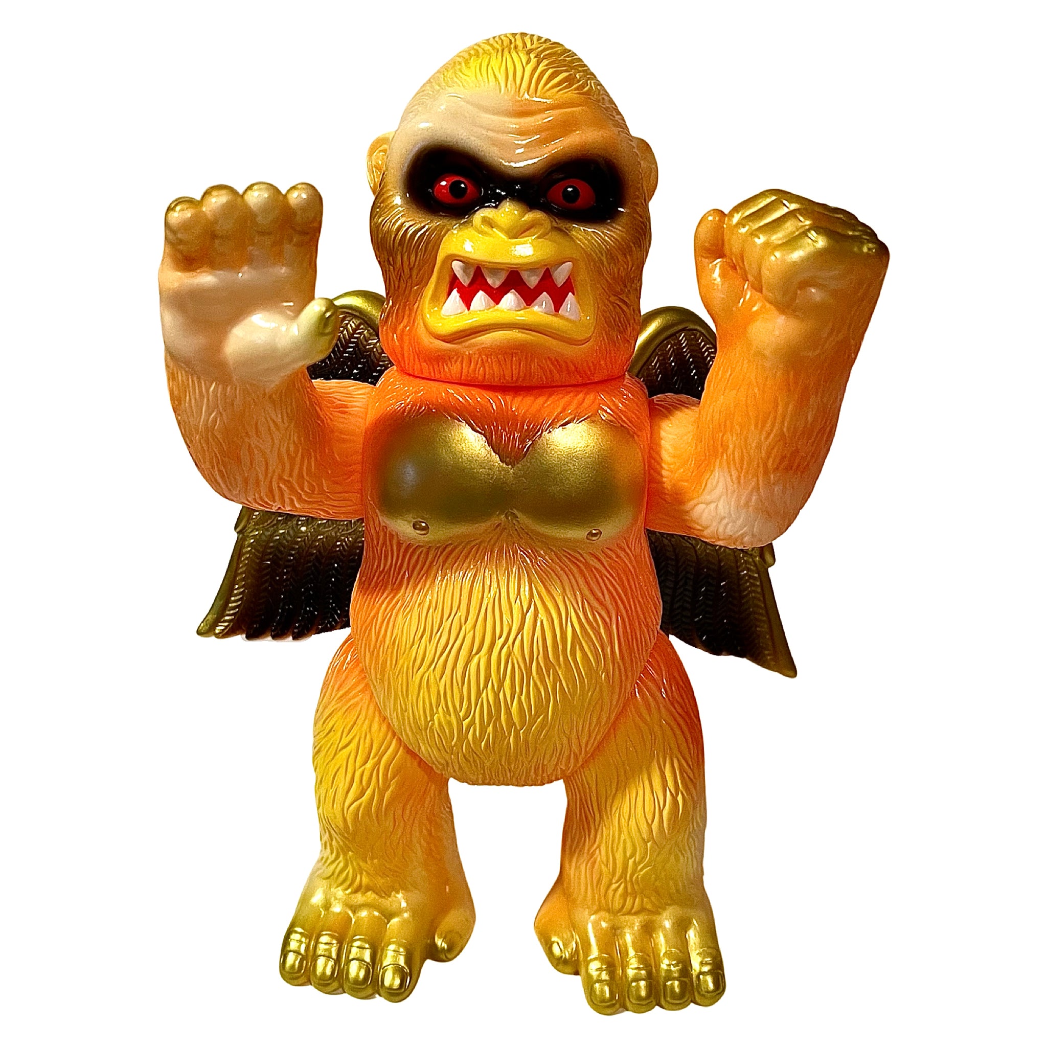 Wing Kong by Super 7, 8.5" Tall, Glow In the Dark Soft Vinyl with Orange, Yellow & Gold paint