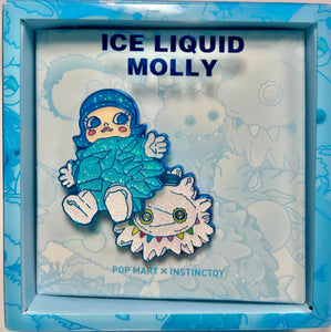 Ice Liquid Molly Erosion Pin By Pop Mart, 1.5" x 2", Some parts move. Molly x Instinctoy