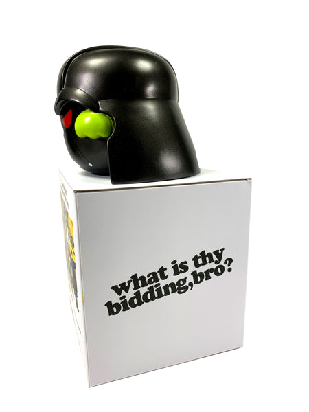 KUSOPON PONWARS, Darth Vader, Designer toy, vinyl head in a Box, 3" tall, 4" wide