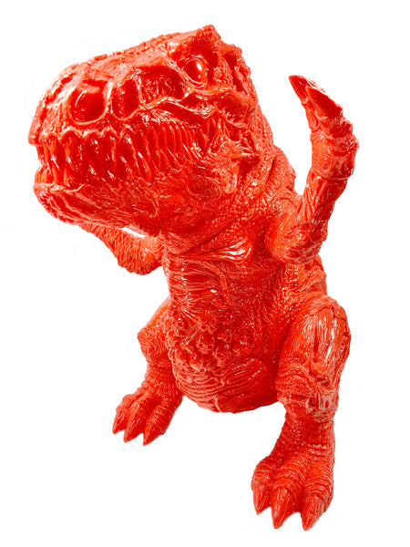 ROTTEN REX by James Groman, Signed in 2019, Unpainted, Red Vinyl, 12+" Tall - Out of Production.