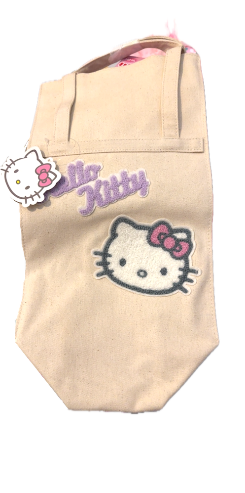 Hello Kitty Wine Bottle Pouch /  Lunch Bag. Canvas. Waterproof.