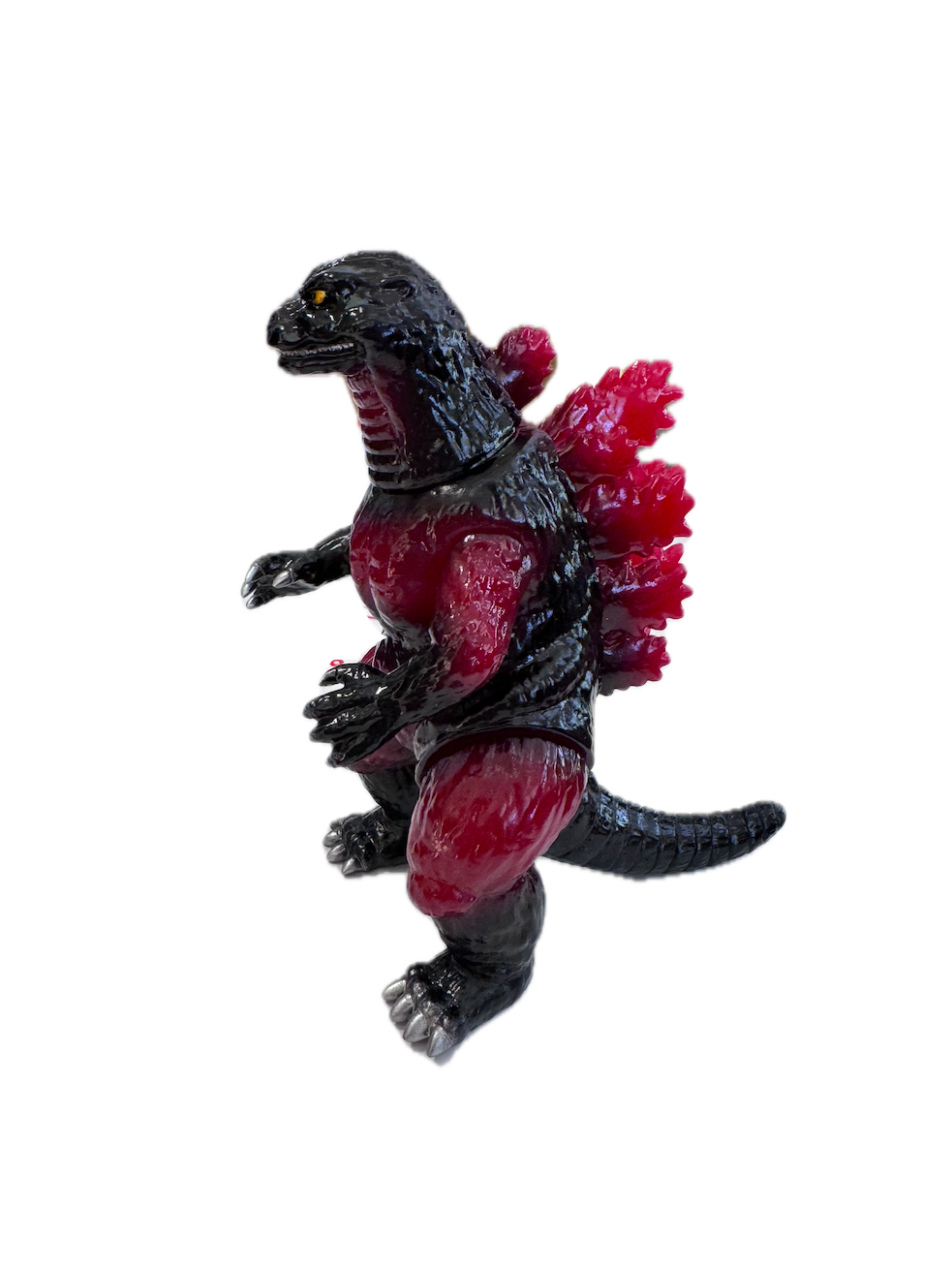 *CCP GODZILLA, Burning, MIDDLE SIZE, 5.25" Tall, Bag and Header included, BlackPaint, Red Vinyl.