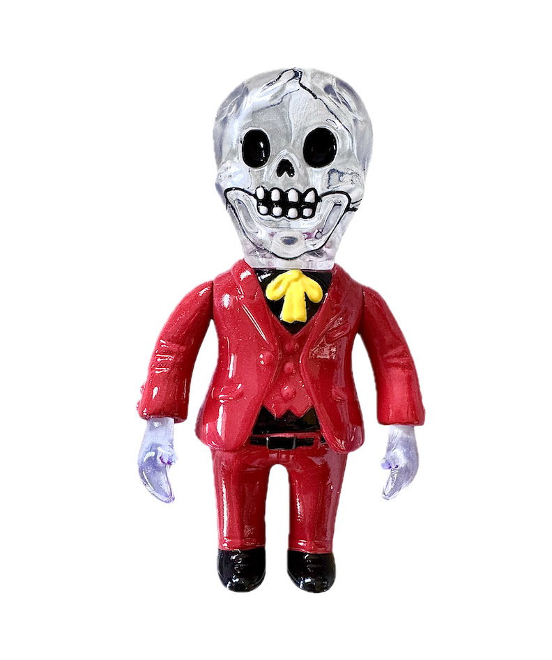 Headlock Studio Knuckle's Kustom Monster World Series 2 - Clear Skull Red Suit (chase) Comes With A Fez (hat) - Regular = No Fez