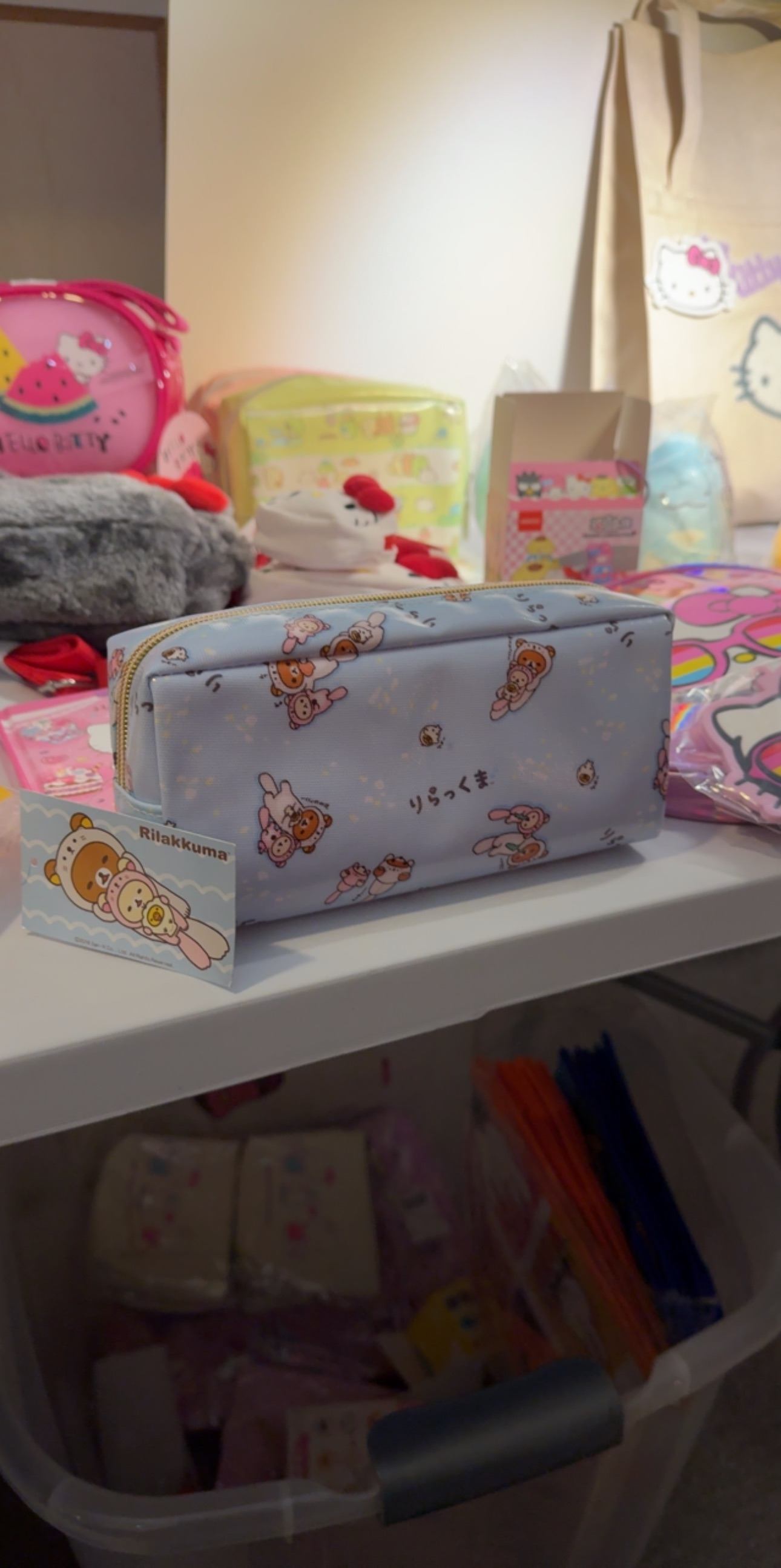 Rilakuma plastic coated zipper case
