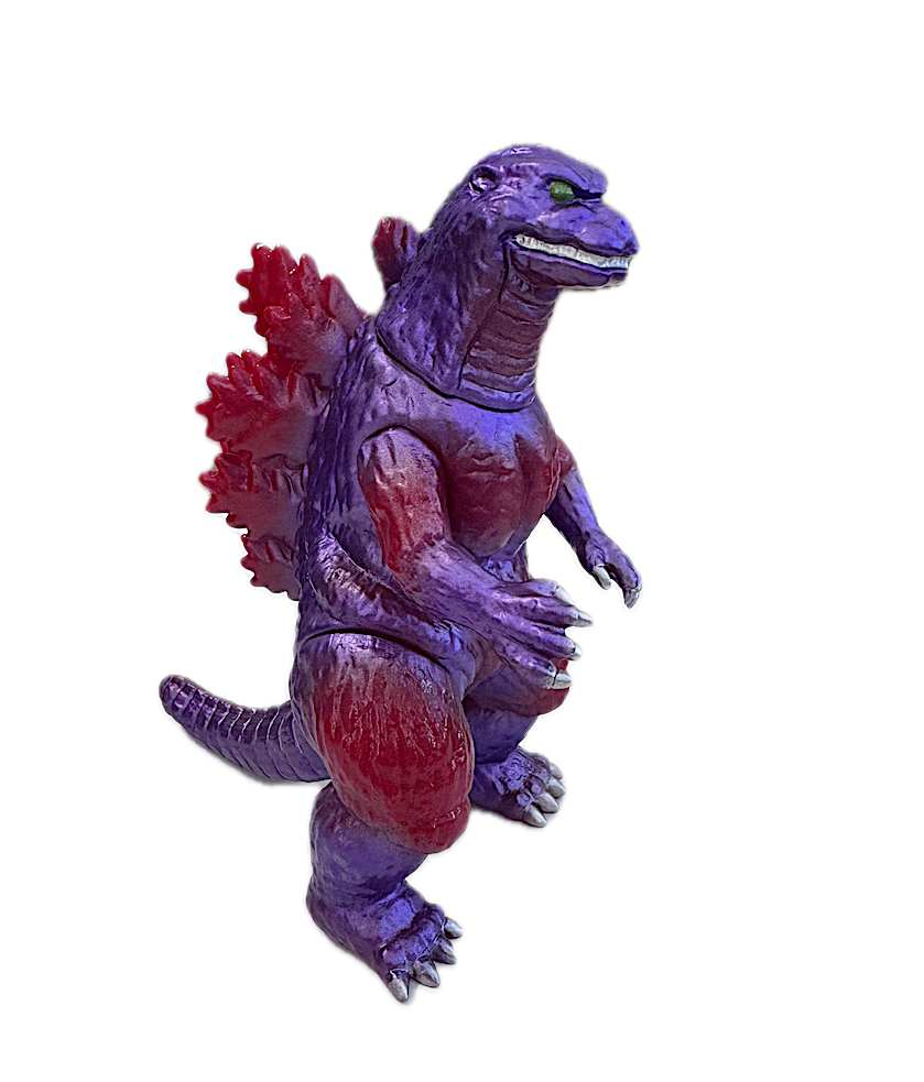 *CCP GODZILLA 1995, MIDDLE SIZE, 5.25" Tall, Bagged With Header, Purple on Red Vinyl