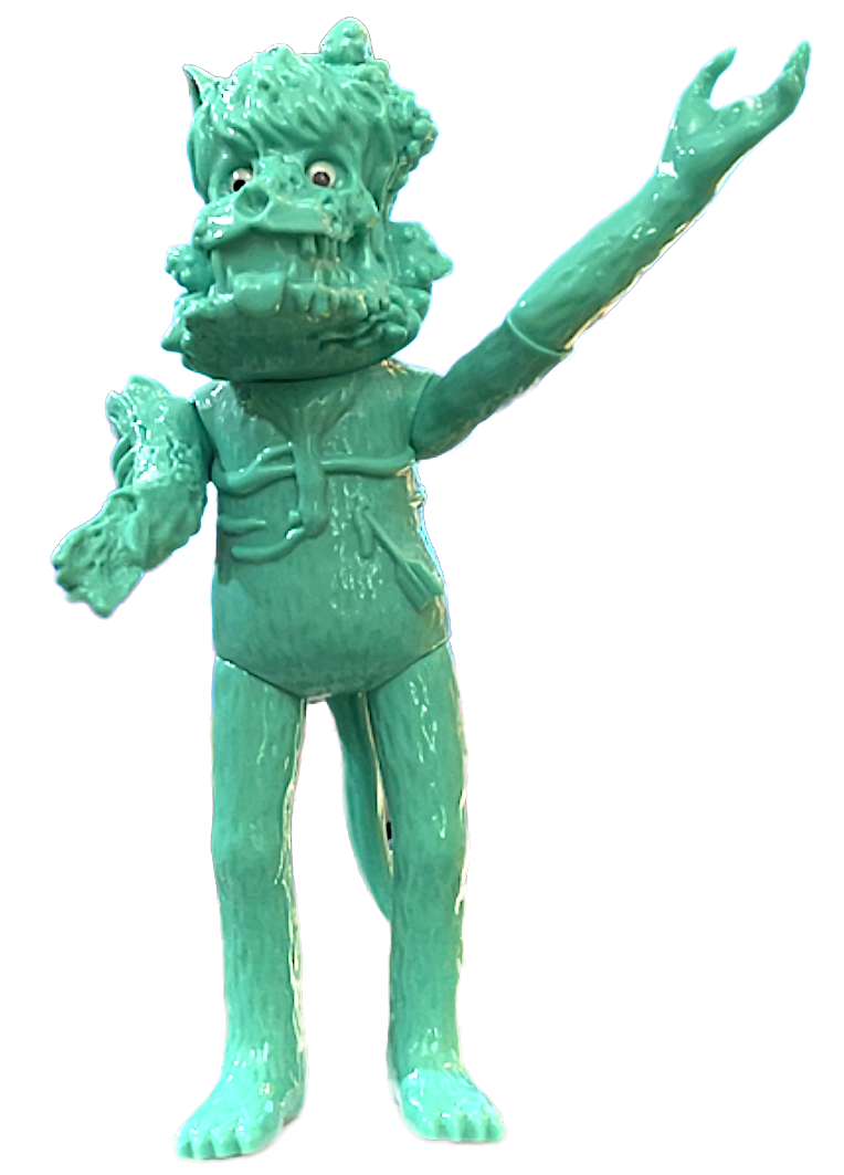 Earth Wolf creature / SUPER7, Joshua H, Unpainted, Tiffany Blue, 10+" Tall, OG Vintage