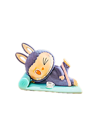 Labubu Lazy Yoga, "Americano", 4" New Open Box to Confirm