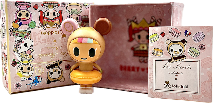 TokiDoki Les Secrets, Gift Box, By Laduries, Paris, Berry Sweet, Donut Girl, Vinyl Mini Figure, 4" Tall