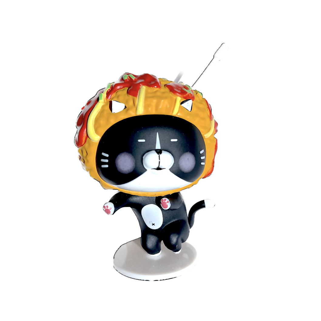 Dancing Cat With TakoYaki Hat