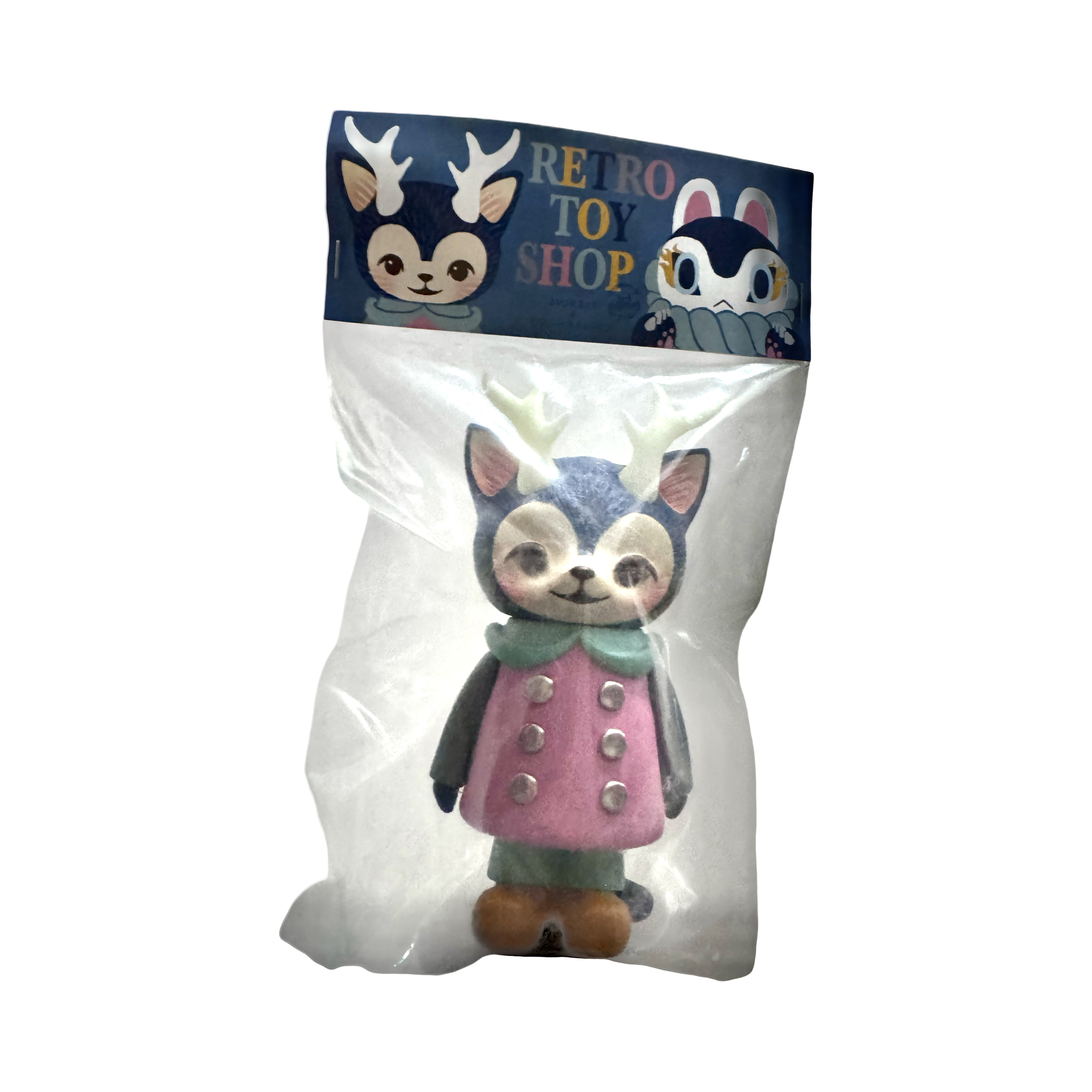 MORRIS THE CAT WITH ANTLERS'  Retro Toy Shop - vinyl figure. Vintage Look
