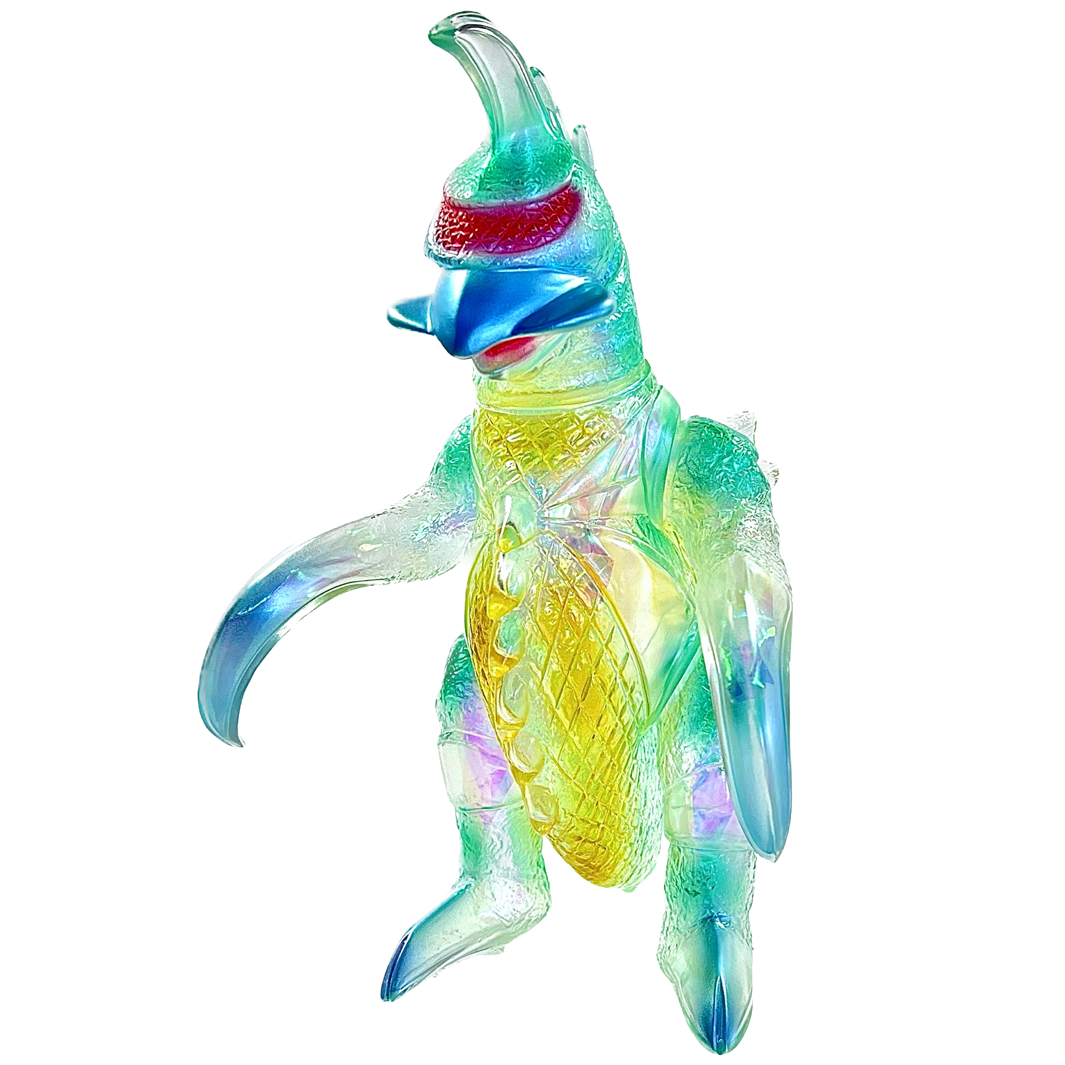 *Bullmark Clear Gigan w/opalescent paper inside, 9" Tall, New in Unopened Bag.  Click Photo To See 3 Views.