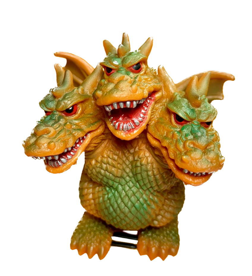 *Fewture Models King Ghidorah 1972, By Art Storm Co. Ltd., 2006, Wind Up Walking Vinyl 3.25"Tall, Boxed